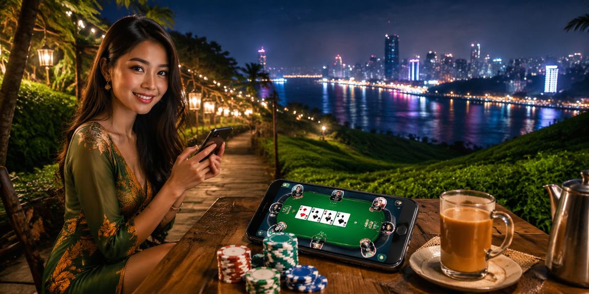 Pemain Johor menikmati permainan Teen Patti kasino langsung dengan suasana tradisional Melayu