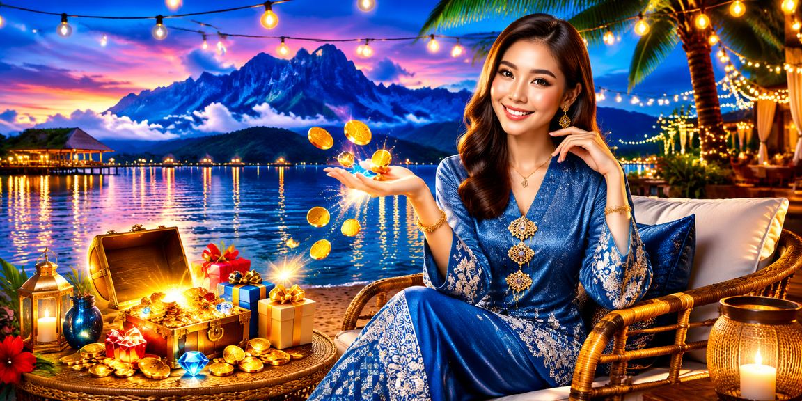 Pemain wanita berbaju kurung bermain Baccarat di kasino Sabah melalui peranti mudah alih
